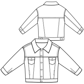 Patron ropa, Fashion sewing pattern, molde confeccion, patronesymoldes.com Jean Jacket 781 BABIES Jackets